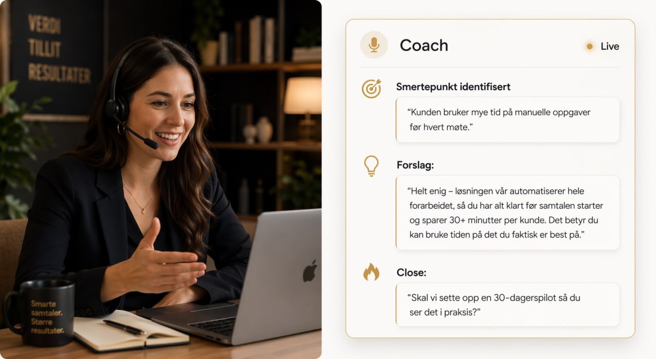 Tindwell Live Coach — real-time call coaching in action